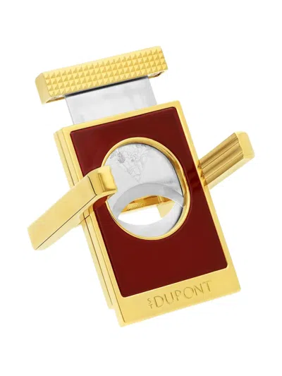 St Dupont Monogram Cigar Cutter Stand In Gold