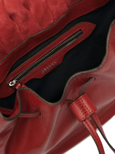 Isabel Marant Pleated Drawstring Shoulder Bag In Red