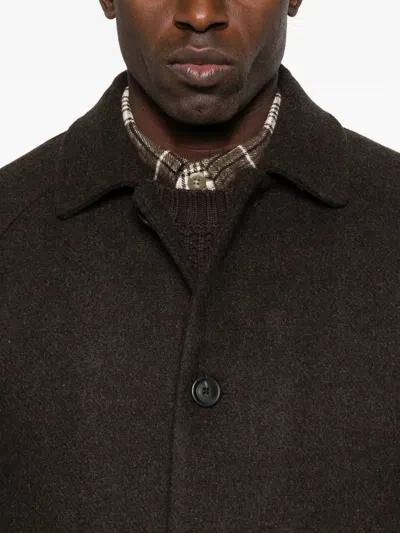 Les Deux Raglan-sleeve Button Coat In Brown