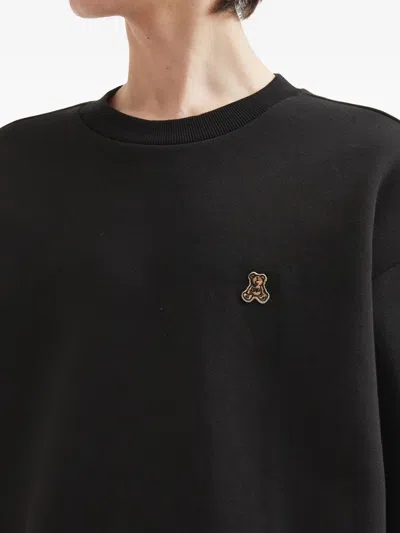 Izzue Teddy Bear-patch Sweatshirt In Black