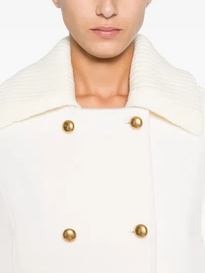 P.a.r.o.s.h Double-breasted Wool Jacket In Neutral