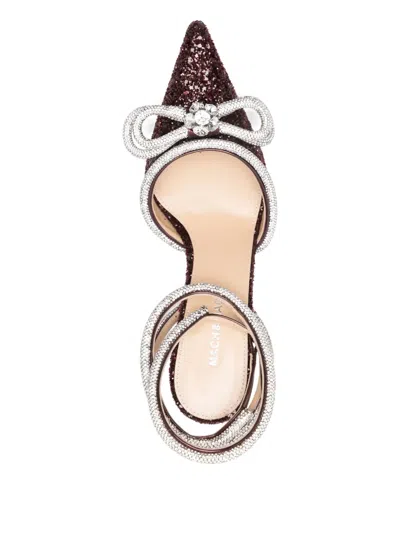 Mach&mach Red Pumps With Glitter And Crystal Accents In Red