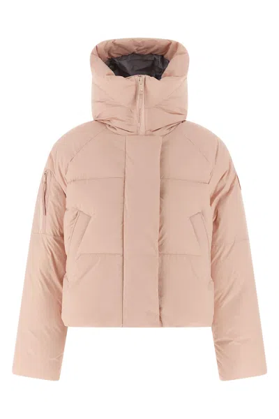 Canada Goose Cropped Puffer Jacket With High Collar In Animal Print