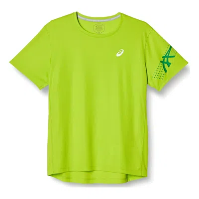 Asics Icon Short Sleeve Shirt 'lime' In Green