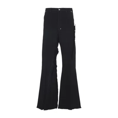 Rick Owens Casual Trousers With Frayed Detailing And Pockets In Black