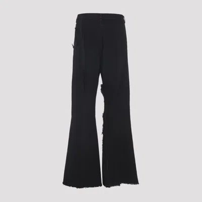 Rick Owens Casual Trousers With Frayed Detailing And Pockets In Black