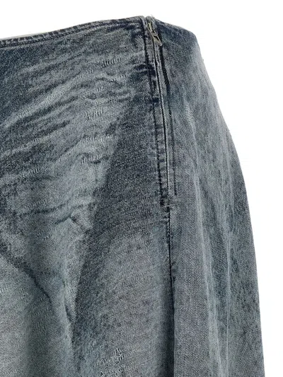 Diesel High Waist Distressed Skirt Collection In Gray