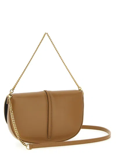 Fendi 'graphy' Wallet On Chain In Sand