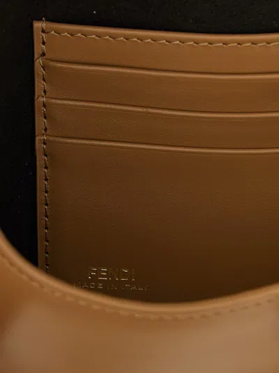 Fendi 'graphy' Wallet On Chain In Sand
