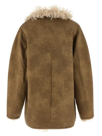 Isabel Marant Étoile "clea" Shearling Jacket In Brown