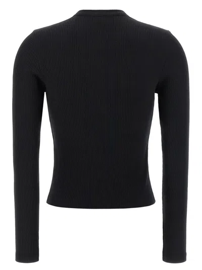 Maison Kitsuné Ribbed Baby Fox-patch Cardigan In Black