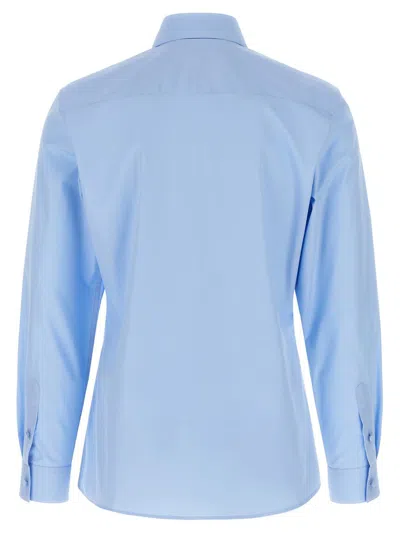 Valentino Garavani Cotton Shirt Shirt And Blouse Light Blue In Blue