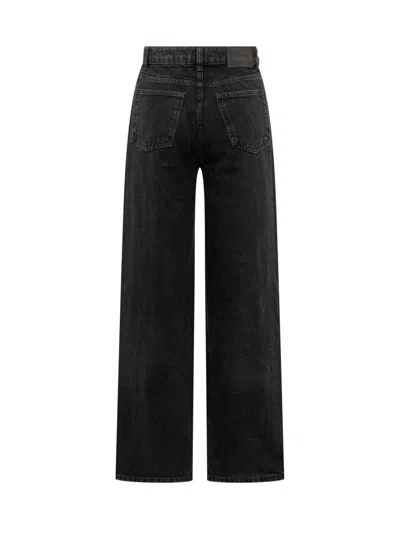 Rotate Birger Christensen Rotate Black Jeans With Decorative Buttons In Black