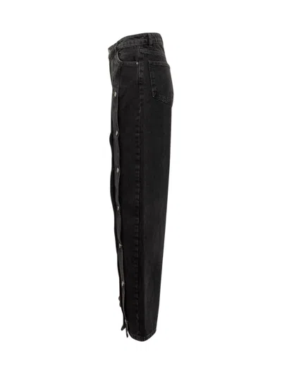 Rotate Birger Christensen Rotate Black Jeans With Decorative Buttons In Black