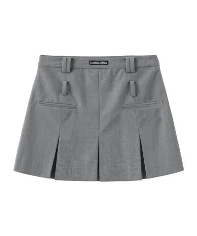 Marissa Chiara Belt Loop Skirt In Gray