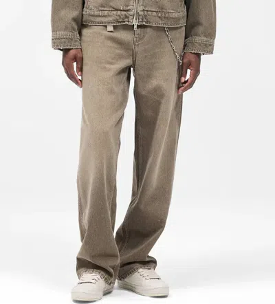 Represent Baggy Denim Trousers In Green