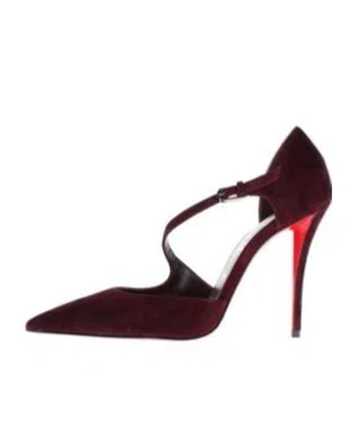 Christian Louboutin Ziggyta Pointed Toe Stiletto Pumps In Burgundy