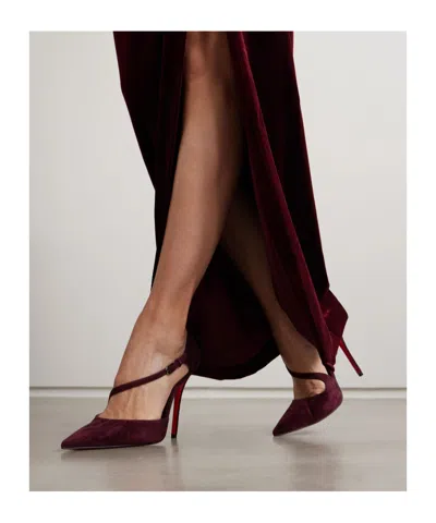 Christian Louboutin Ziggyta Pointed Toe Stiletto Pumps In Burgundy