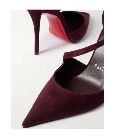 Christian Louboutin Ziggyta Pointed Toe Stiletto Pumps In Burgundy