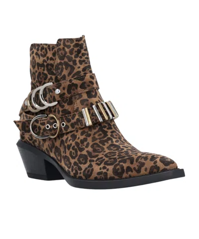 Pinko Animal Print Ankle Boots With Block Heel In Multi