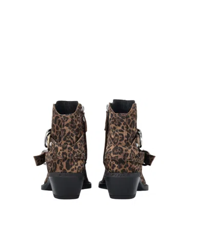 Pinko Animal Print Ankle Boots With Block Heel In Multi