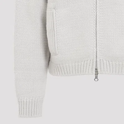 Our Legacy Modern Knit Cardigan Featuring Front Pockets In Gray