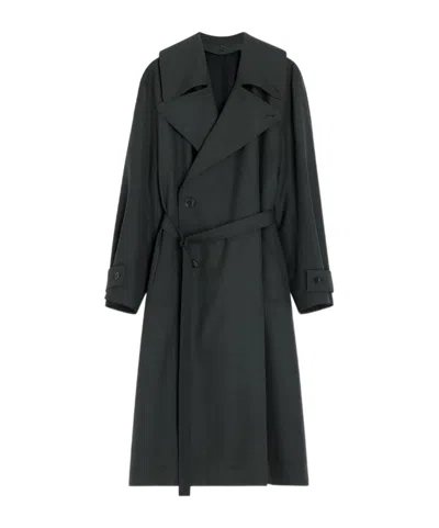 Lemaire Trench Coat Whith Detachable Lining In Black