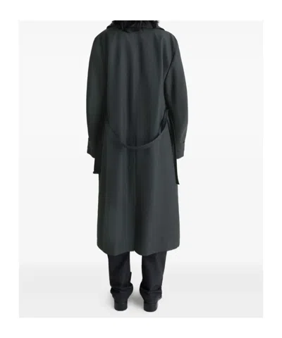 Lemaire Trench Coat Whith Detachable Lining In Black