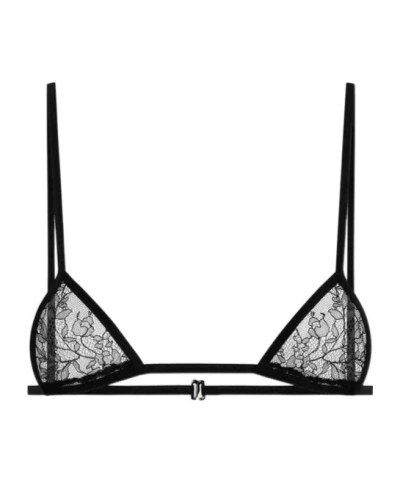 Dolce & Gabbana Micro Lace Bra In Black