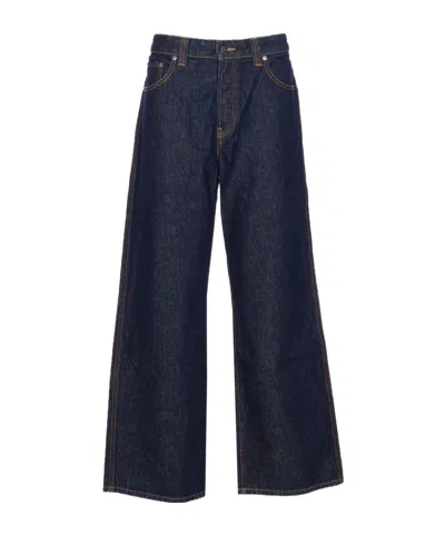 Khaite Womens Benson Bonnie Straight-leg Denim-blend Jeans In Blue