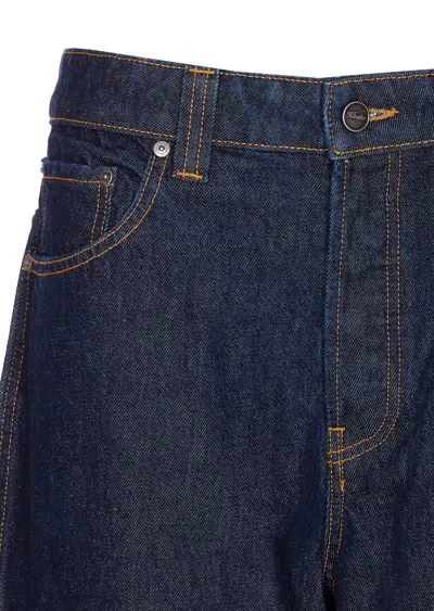 Khaite Womens Benson Bonnie Straight-leg Denim-blend Jeans In Blue