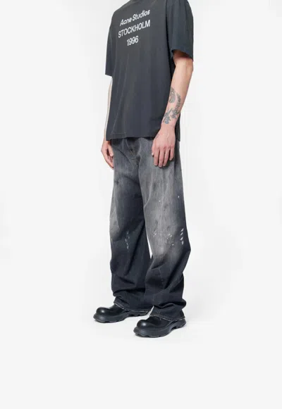 Acne Studios Belt Loop Jeans In Gray