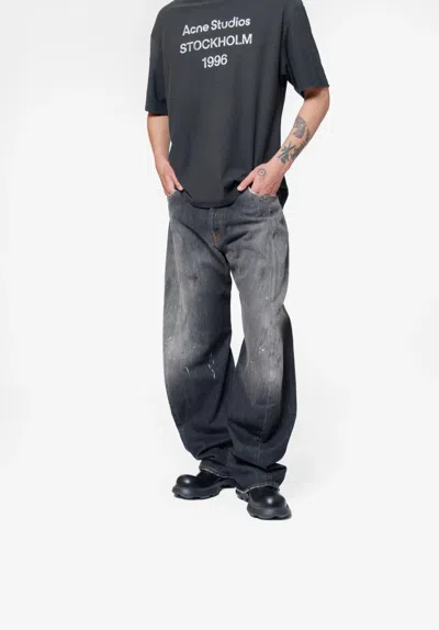 Acne Studios Belt Loop Jeans In Gray