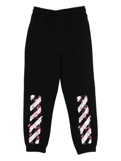 Off-white Logo-print Track Pants In Black