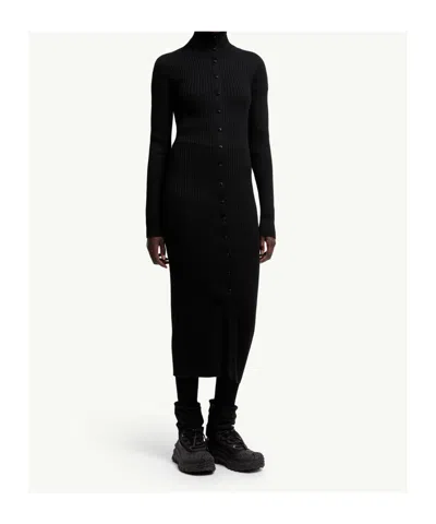 Moncler X Ee72 By Edward Enninful Wool Turtleneck Dress In Black