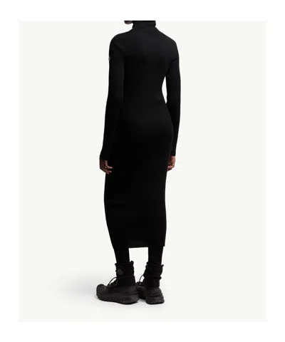 Moncler X Ee72 By Edward Enninful Wool Turtleneck Dress In Black