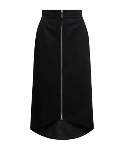 Moncler X Ee72 By Edward Enninful Cotton Gabardine Midi Skirt In Black