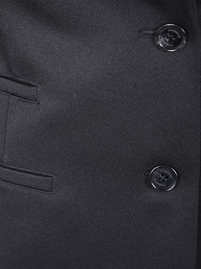 Coperni Modern Ribbed Jacket Notched Lapel In Blue