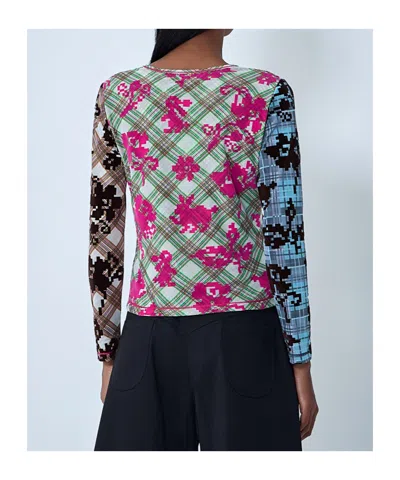 Chopova Lowena Women Pixel Bunny Mesh Top In Multi