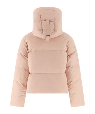 Canada Goose Cropped Puffer Jacket With High Collar In Pink