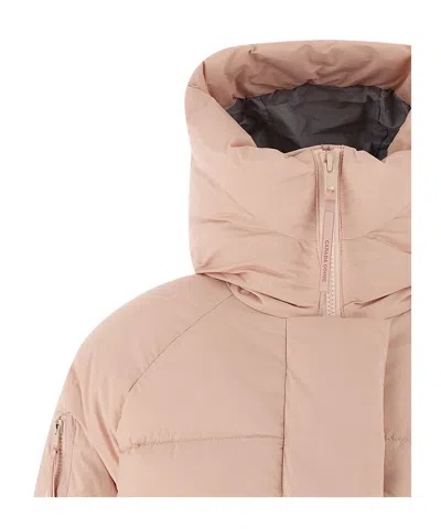 Canada Goose Cropped Puffer Jacket With High Collar In Pink