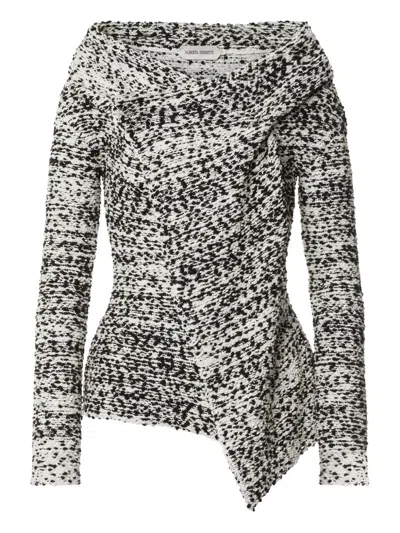 Alberta Ferretti Asymmetric Draped Jacket In Black