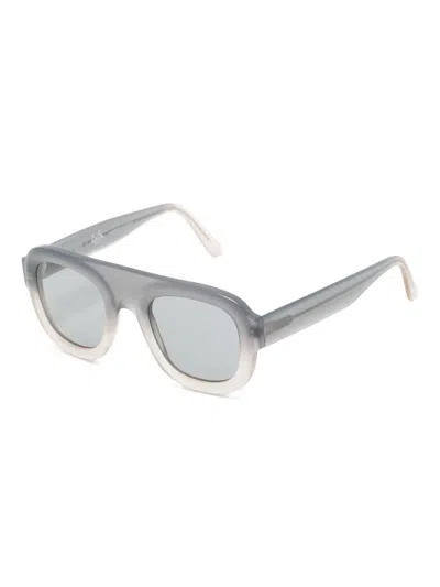 OMBRÉ-EFFECT RECTANGLE-FRAME SUNGLASSES