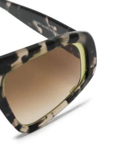 TORTOISESHELL GEOMETRIC-FRAME SUNGLASSES