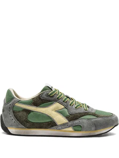 Diadora Men Green Lace Up Sneakers, 9.5 Luxury Sneakers For Men Darveys In Green