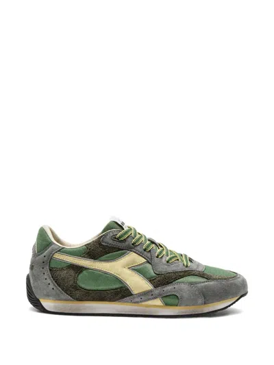 Diadora Men Green Lace Up Sneakers, 9.5 Luxury Sneakers For Men Darveys In Green