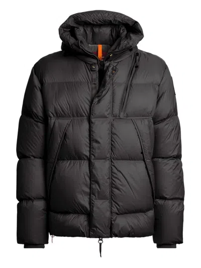 Parajumpers Black Cloud Hooded Down Jacket In Black