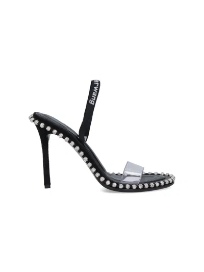 Alexander Wang 105mm Nova Rhinestone-embellished Heeled Pumps In Black