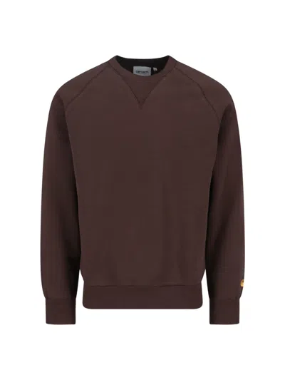 Carhartt Chase Sweatshirt In Brown