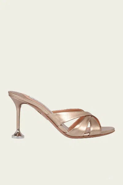 Aquazzura Kiss Me Quick Mule 85 In Light Cooper In Pink